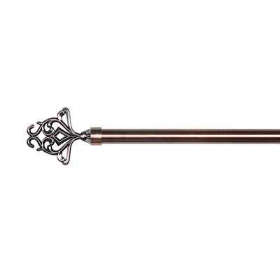 Metal Single Curtain Rod Holder With 28 MM Diameter Finial
