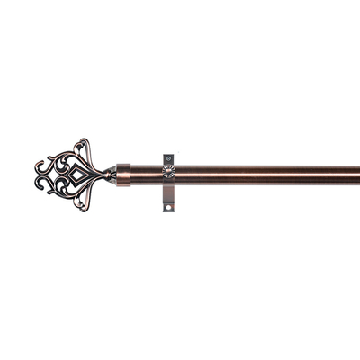 Metal Single Curtain Rod Holder With 28 MM Diameter Finial