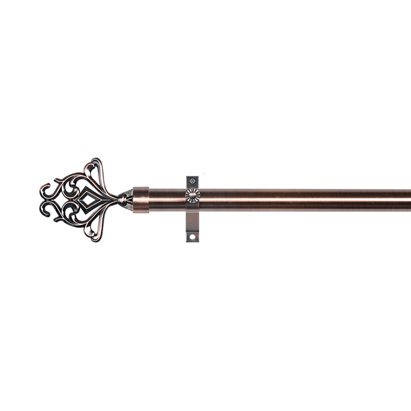Metal Single Curtain Rod Holder With 28 MM Diameter Finial